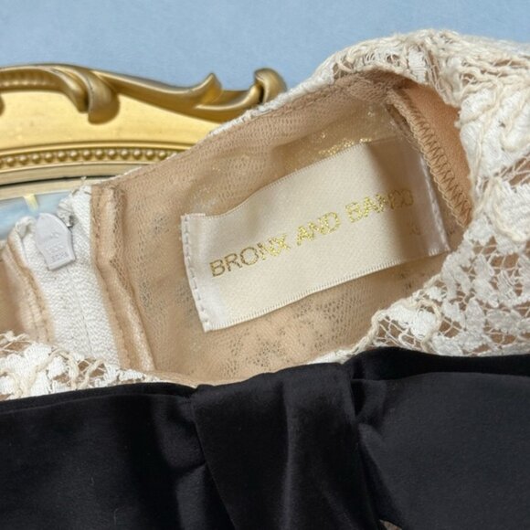 🆕 BRONX & BANCO 🧿 NWOT Courtney Long Sleeve White Lace Mini Dress, Sz XL US 10 - Picture 15 of 16